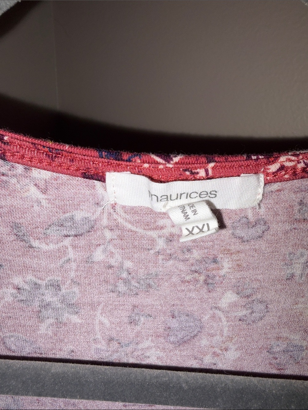 Maurice’s Floral Wrap Rose Pink Blouse - Picture 2 of 3
